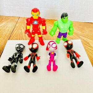 Marvel Hasbro 2023 Spidey & Friends Figures Lot(6)